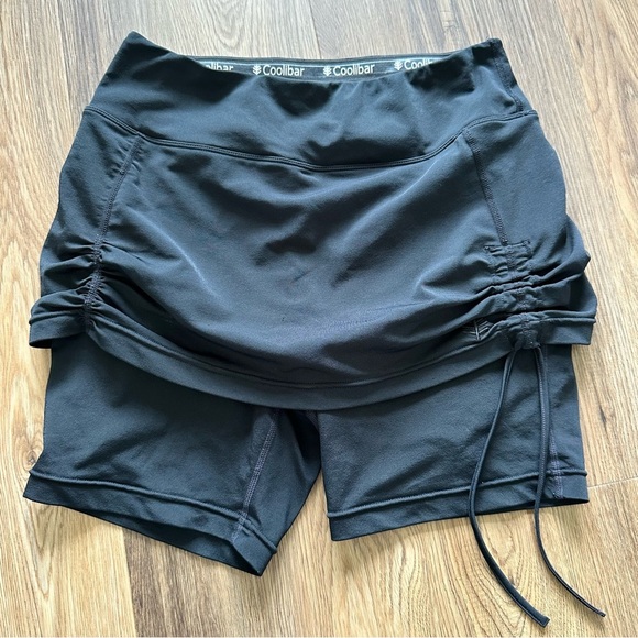 Coolibar Womens Skort Medium Black UPF 50 Stretch Polyester Athletic Beach Golf - Picture 1 of 9